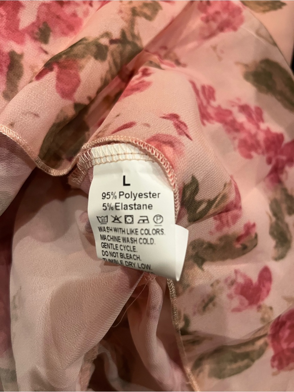Pink Floral Ruffle Hem Dress - Picture 3 of 3